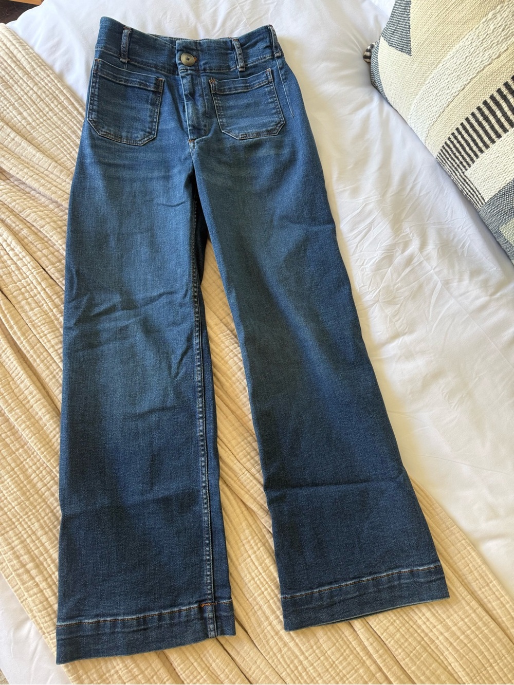 Maeve Colette Full Length Dark Blue Jeans - Size 26